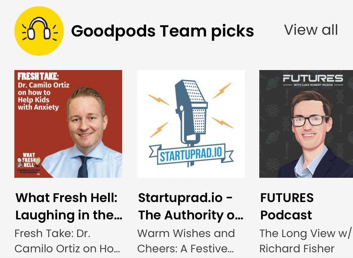 whatfreshpod's tweet image. Thank you @GoodpodsHQ for choosing our interview with @DrCamiloOrtiz as one of your &quot;team picks&quot; this week!