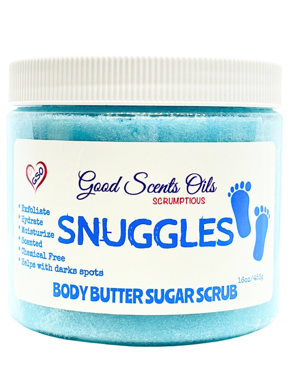 goodscentsoils's tweet photo. SNUGGLES BODY SCRUBS by @goodscentsoils 

🩵 Smells soft and powdery
🩵 Feels amazing 

Available online and in-store!  https://t.co/C0JHsCHzAP 🛍️

#GSO #GoodScentsOils #BodyScrubs #SugarScrubs #Gourmet #SkinCare #BathAndBody #SKIN #BODY #Hydrate #Moisturize #Exfoliate #Nourish https://t.co/q2MBUt6Ex8