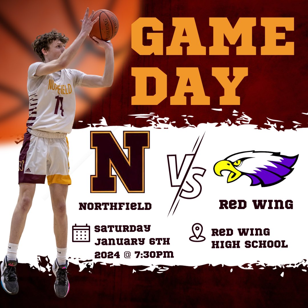 NorthfieldHoops's tweet photo. It’s Raider Gameday! The Raiders travel to Red Wing to take on the Wingers at 7:30pm! Go Raiders! 🔥🔥 https://t.co/QmLqgTuRfZ