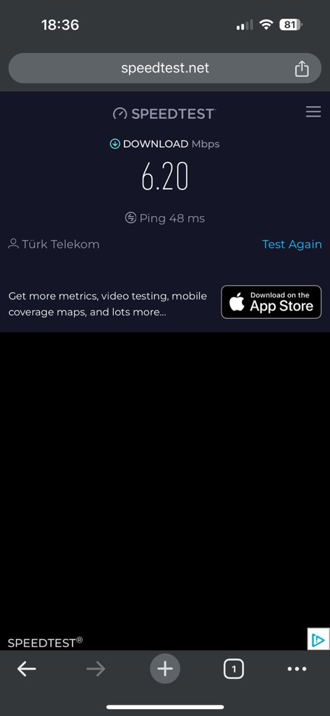 Skuruu9's tweet photo. 50 Mb internet satıp 6 -7 Mb internet kullandırmak ve altyapıda hiç bir sorun yoktur diyip dönüş yapmak tebrikler telekom @TurkTelekom @TTDestek https://t.co/pVTRzmcAPd