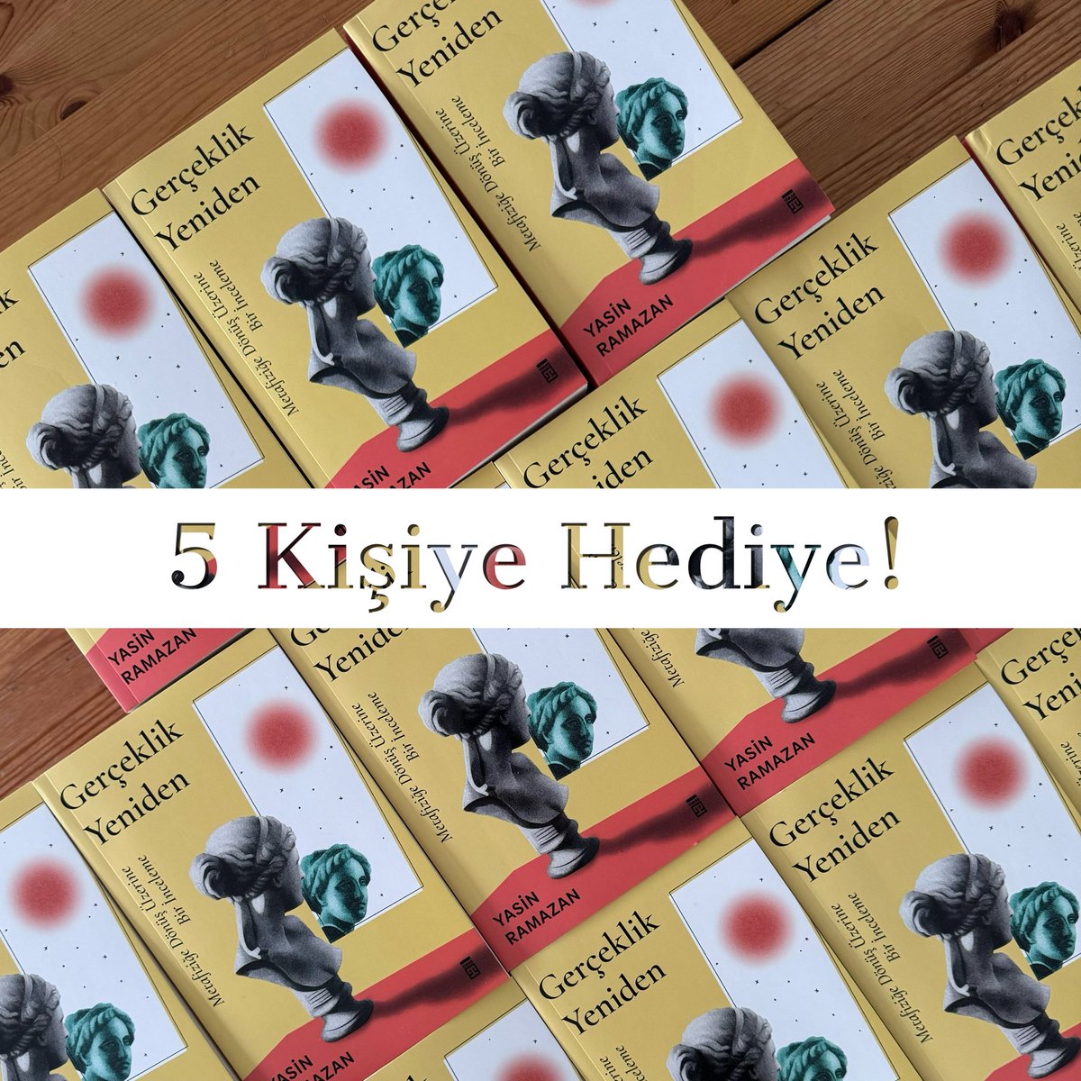 5 kişiye Gerçeklik Yeniden kitabı hediye! 🎁 

Çekilişe katılmak için yapmanız gerekenler:
- Bu gönderiyi repost etmek.
- <a href="/timasyayingrubu/">Timaş Yayın Grubu</a> ve <a href="/parmakuclari/">yasin ramazan</a> hesaplarını takip etmek.

Son katılım tarihi: 13 Ocak 2024

#gerçeklikyeniden #yasinramazan