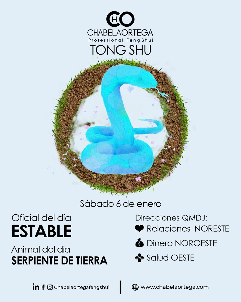 ChabelaEl's tweet photo. 📷Animal del día SERPIENTE DE TIERRA

📷Animal en contra CERDO

📷Direcciones QMDJ

Relaciones NORESTE
Dinero NOROESTE
Salud OESTE
📷Bueno para cobrar deudas
📷Evitar disolver acuerdos

📷Animales beneficiados

Buey, Serpiente, Gallo, Caballo https://t.co/TOZnm9YE3W