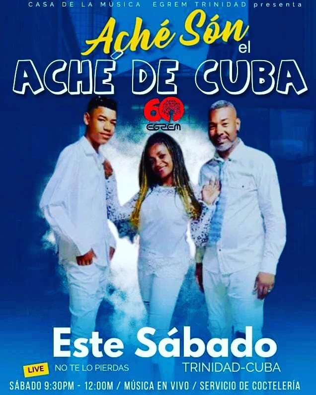 EgremTrinidad's tweet photo. Levántate siempre con una sonrisa en los labios, observa a tu alrededor y descubre en todas las cosas el lado bueno y bonito; piensa en lo afortunado que eres al tener todo lo que tienes….. Además de Buena 🎶🎵🎼💯🇨🇺.
Noche de #timbacubana con ¨Aché Son¨ 9:30 pm
#musicacubana https://t.co/KSea7SFTWM