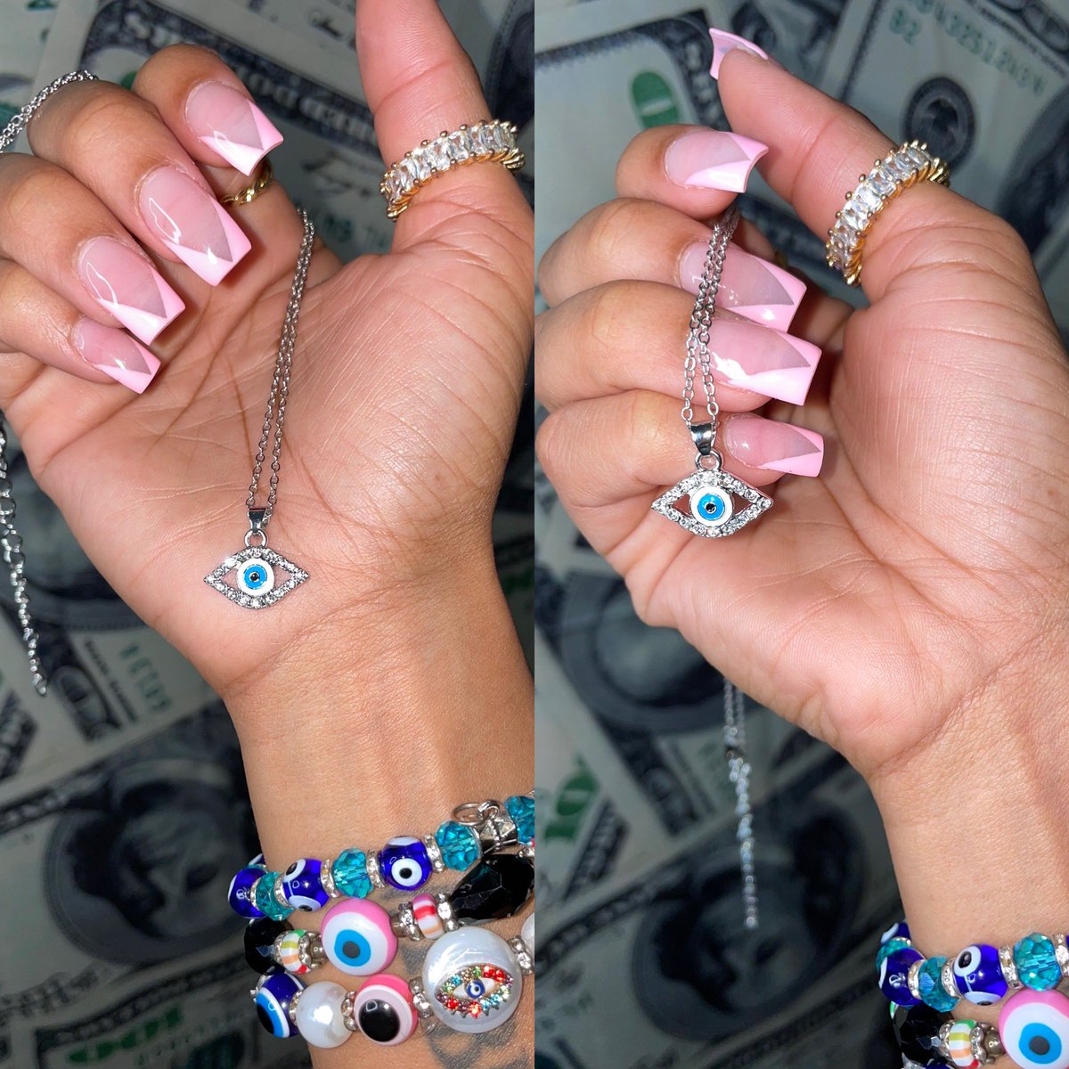 kash2krazyllc's tweet photo. Protect your energy with our latest evil eye necklaces. Only a few remaining, act fast to ward off negative vibes and surround yourself with positivity. $7

Protect your energy here: https://t.co/Aao8WFkr6W 🧿 https://t.co/MqEQnklBVr