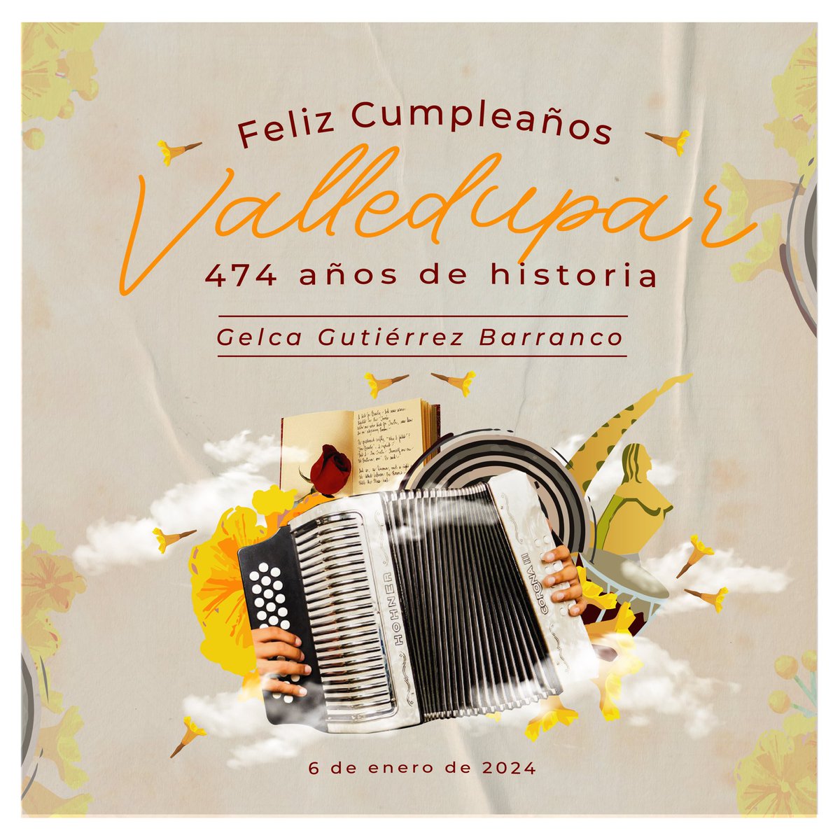 gelcagutierrez's tweet photo. Trabajando por ti mi Valledupar, así quiero celebrar siempre tu cumpleaños…

Tanto por agradecer a esta tierra linda que me vió nacer y que me lo ha dado todo. https://t.co/X0yP4NkjoL
