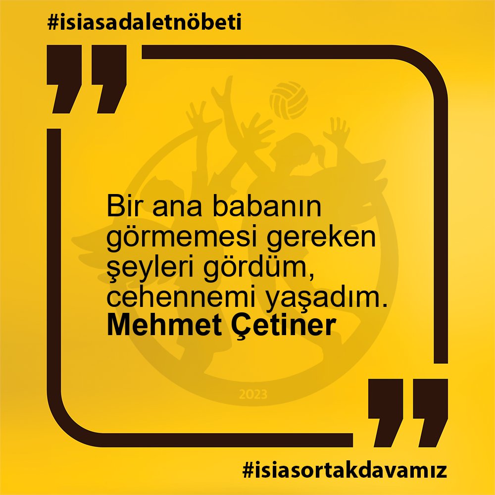Mehmet Çetiner - Bir ana babanın görmemesi gereken şeyleri gördüm, cehennemi yaşadım.

#isiasadaletnöbeti
#isiasortakdavamız
#isiasolasıkast
#isiasemsaldavaolacak