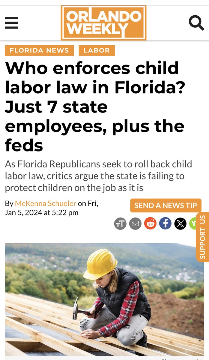 Florida has just seven state employees enforcing existing child labor laws. Now, the state is weighing two bills to make it legal for kids to work longer hours and do more dangerous jobs.