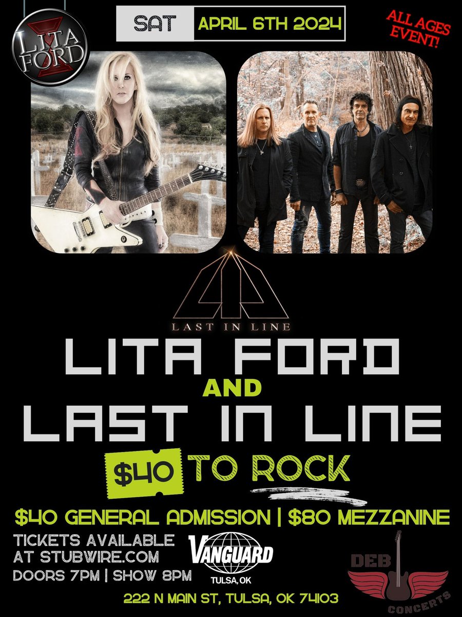 My first show at The Vanguard in Tulsa. Get your tickets here.  stubwire.com/event/litaford…