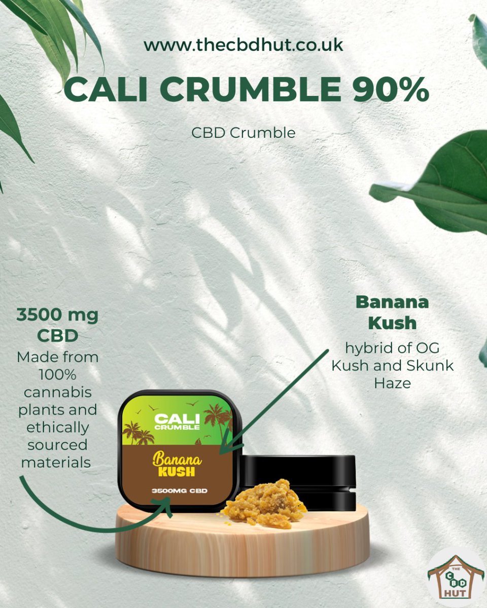 the_cbd_hut_'s tweet photo. Dive into bliss with CALI CRUMBLE! 🌿✨ Elevate your mood and soothe your senses with 90% Broad Spectrum CBD for as low as £8.99 at The CBD Hut! 🚀 #CaliCrumble #CBDHeaven #ChillOutWithCBD #CBDDeals #Cali #CBD #BroadSpectrum https://t.co/QkXPCyCYUW