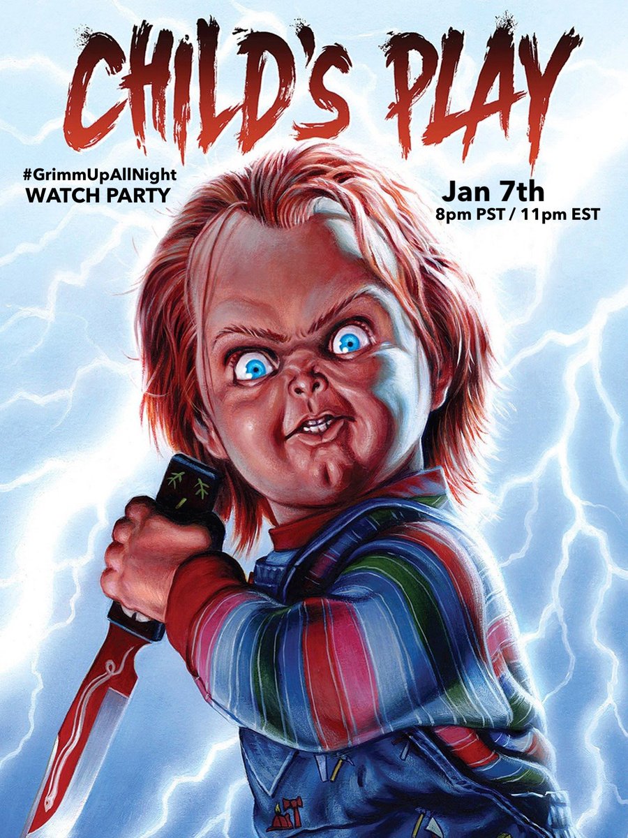 grimmlife's tweet photo. Join us Sunday, January 7th for our FREE weekly watch party.  This week we will be hanging out and watching Child’s Play (1988), LIVE on YouTube.
https://t.co/WFqSACp1ko https://t.co/7LDyzu48Qn