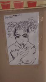 SMEXYbratzDOLL's tweet photo. My artwork in 1 hour is better than most people's work they did in days ✨✨✨ #xxxtentacion #angel #ofmine https://t.co/wstXjDWNgn