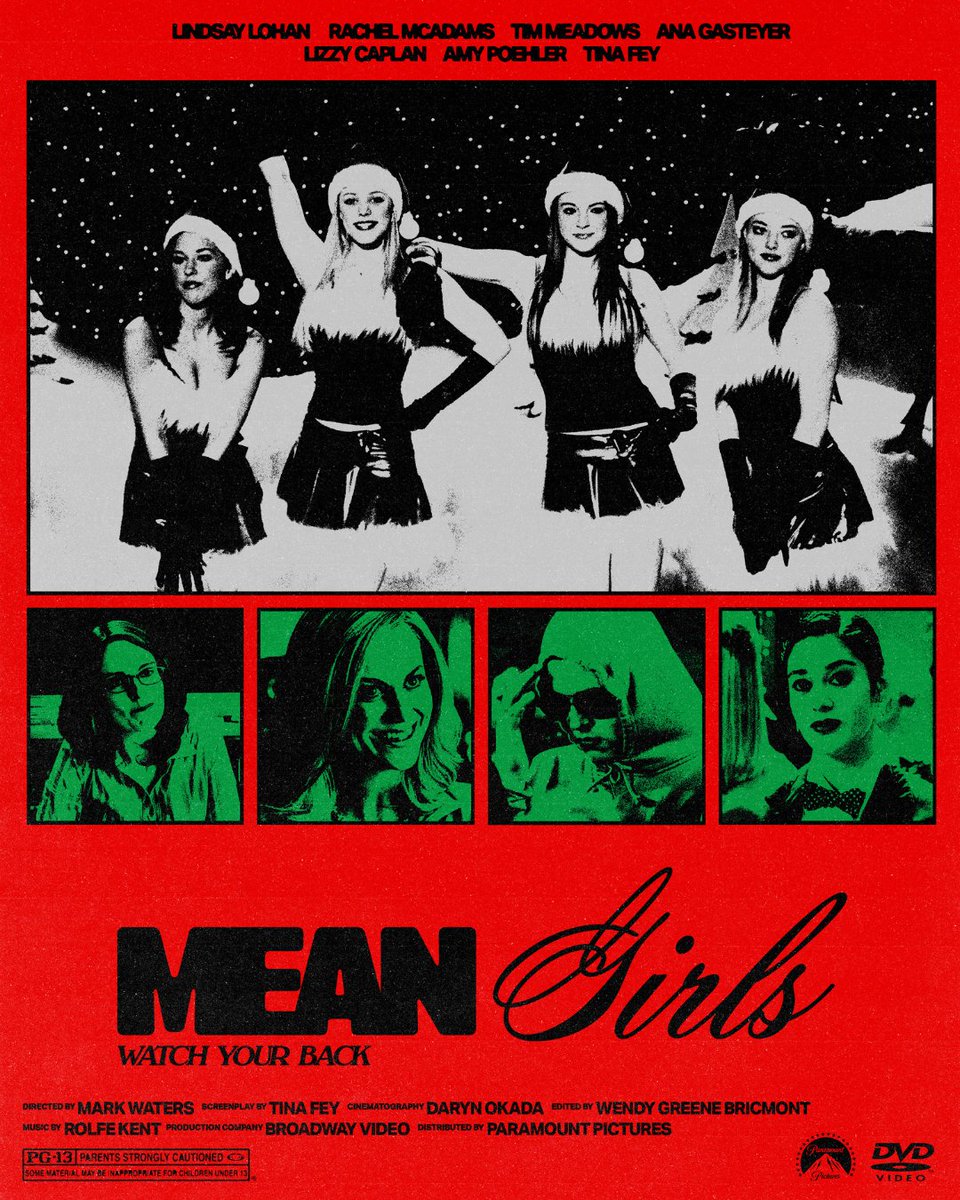 11/366
Mean Girls
Directed by  Mark Waters
2004
#365posterchallenge #posterchallenge #posterdesign #movieposterdesign #vintageposter #MeanGirls #LindsayLohan #RachelMcAdams #AmandaSeyfried