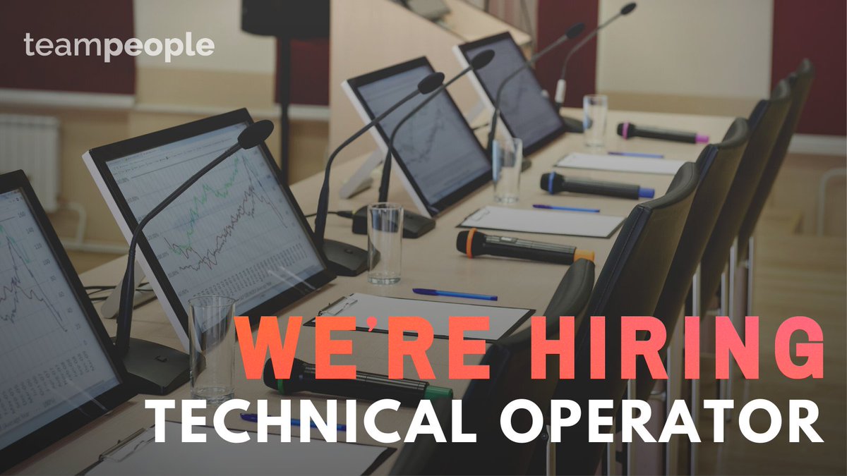 TeamPeopleTV's tweet photo. We're #hiring a Technical Operator β‘οΈ https://t.co/raZ3ivAjWV
Perform day to day operational tasks in Studios and Meeting Spaces. Provide support for broadcast and in-person events. Set up and operate conference room VC and AV systems.
#operator #AVtweeps #jobs #AVjobs https://t.co/fTpgsYxuHx
