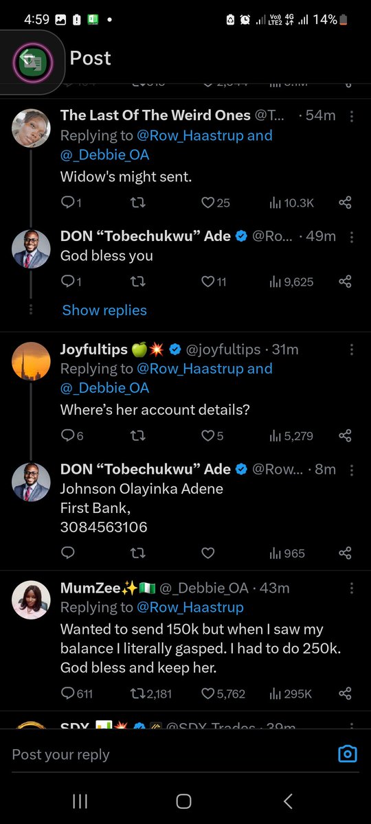 RowPotifa's tweet image. You can see that givers never lack.. She had to send 250k from what was contributed for her.

#Debbie #Nigerian #mumzee