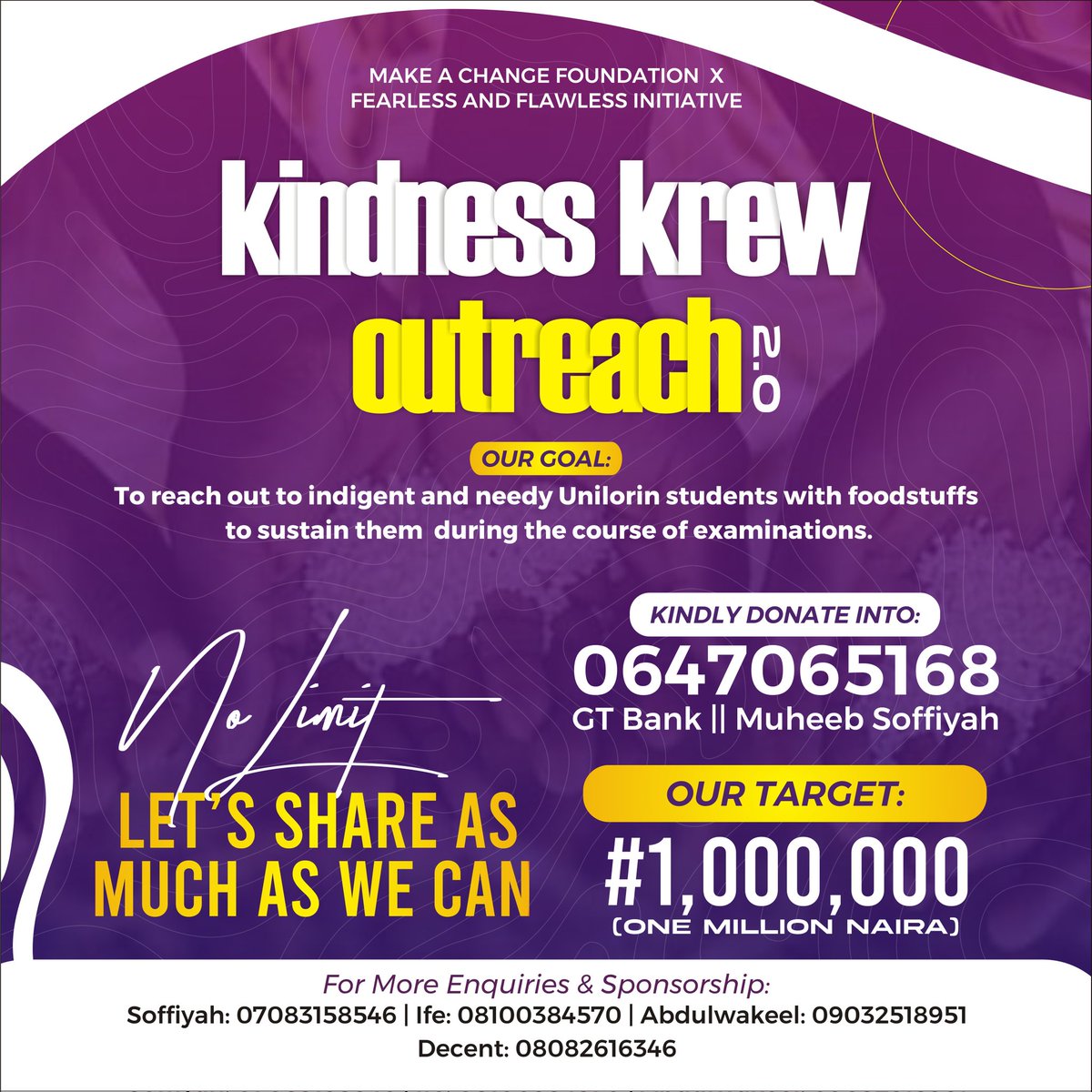 IfeDada2's tweet photo. @_Debbie_OA Hiii, we are trying to raise donations for students in school 🥺if you can assist us reach our goal it would be very much appreciated 😊 you can check out @_KindnessKrew for what we did last year♥️ https://t.co/m71S9uepDI
