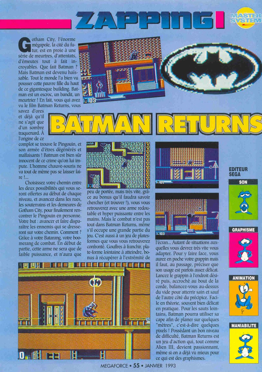 AllmightoFranky's tweet photo. Toujours sur la 16bits de #SEGA on passe sur #AtomicRunner, et sur #MasterSystem #BatmanReturns!! 2/5 https://t.co/GxTi8XL3W2