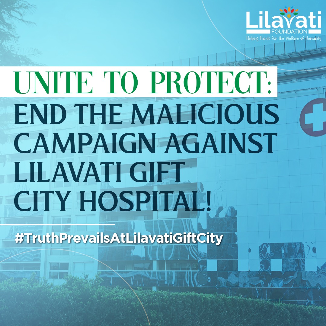 LilavatiGiftCH's tweet photo. Stand together to defend Lilavati Gift City Hospital! Let's end the unjust campaign and ensure the continued delivery of exceptional healthcare. #TruthPrevailsAtLilavatiGiftCity 

@PMOIndia @IncomeTaxIndia @CMOGuj @dir_ed @HMOIndia https://t.co/UPxGkmgi12