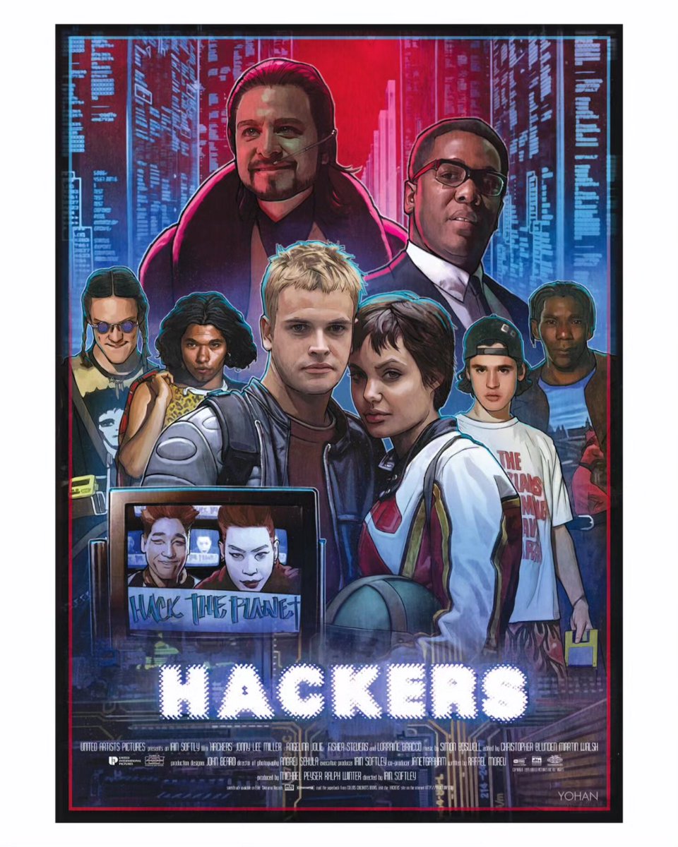 ciaranyohan's tweet photo. My illustrated #hackers poster. #90s https://t.co/SYfbHiQ2Bl