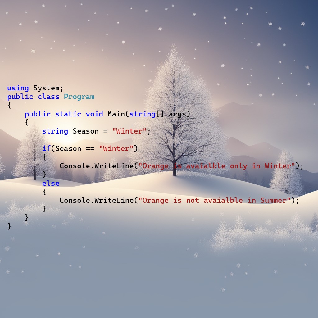 CSharp92827922's tweet image. Winter is cold weather and it is famous due to it&apos;s unique seasonal fruits. For example orange.