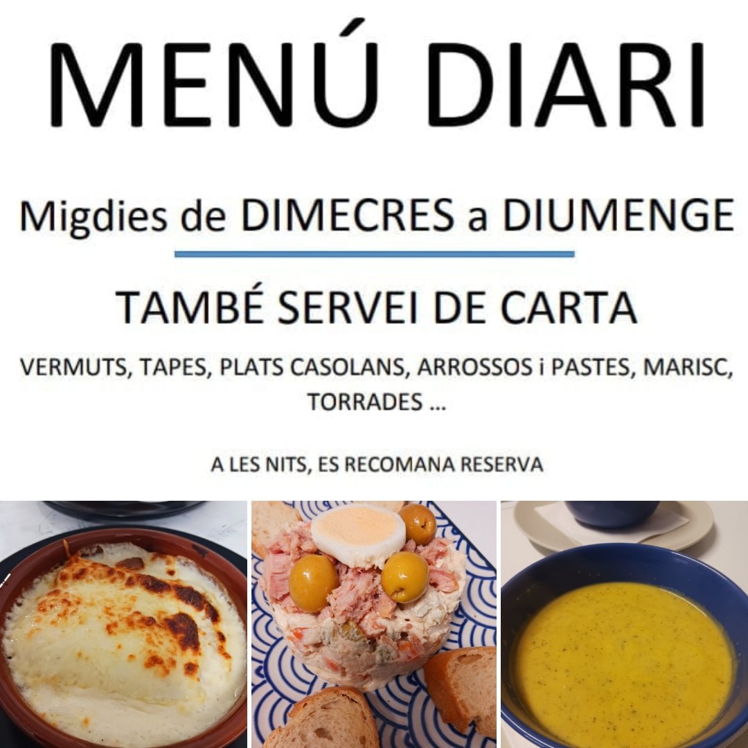 Recordeu;. Es recomana reservar !!!