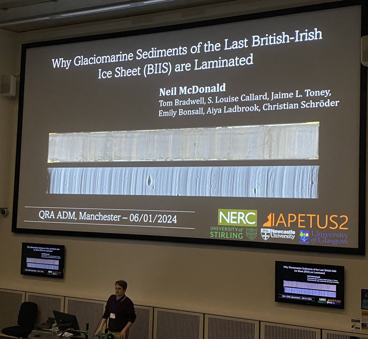 Neil McDonald exploring Minch palaeo-ice stream laminations You can read more ⬇️ doi.org/10.1016/j.qsa.… #QRA24