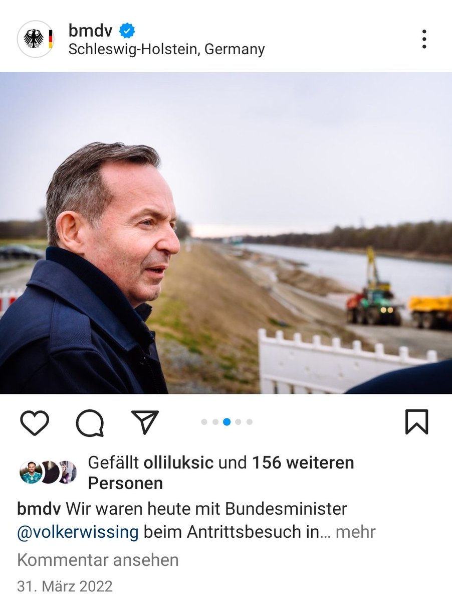 Storch_i's tweet photo. Das @bmdv suggeriert mit diesem Bild den Eindruck @Wissing sei aktuell im Hochwassergebiet und bei den Helferinnen und Helfern gewesen.

Tatsächlich stammt das Bild vom 31.03.22 und nicht aus dem aktuellen Hochwassergebiet in Niedersachsen. #FAIL https://t.co/5iYWcKqGsl