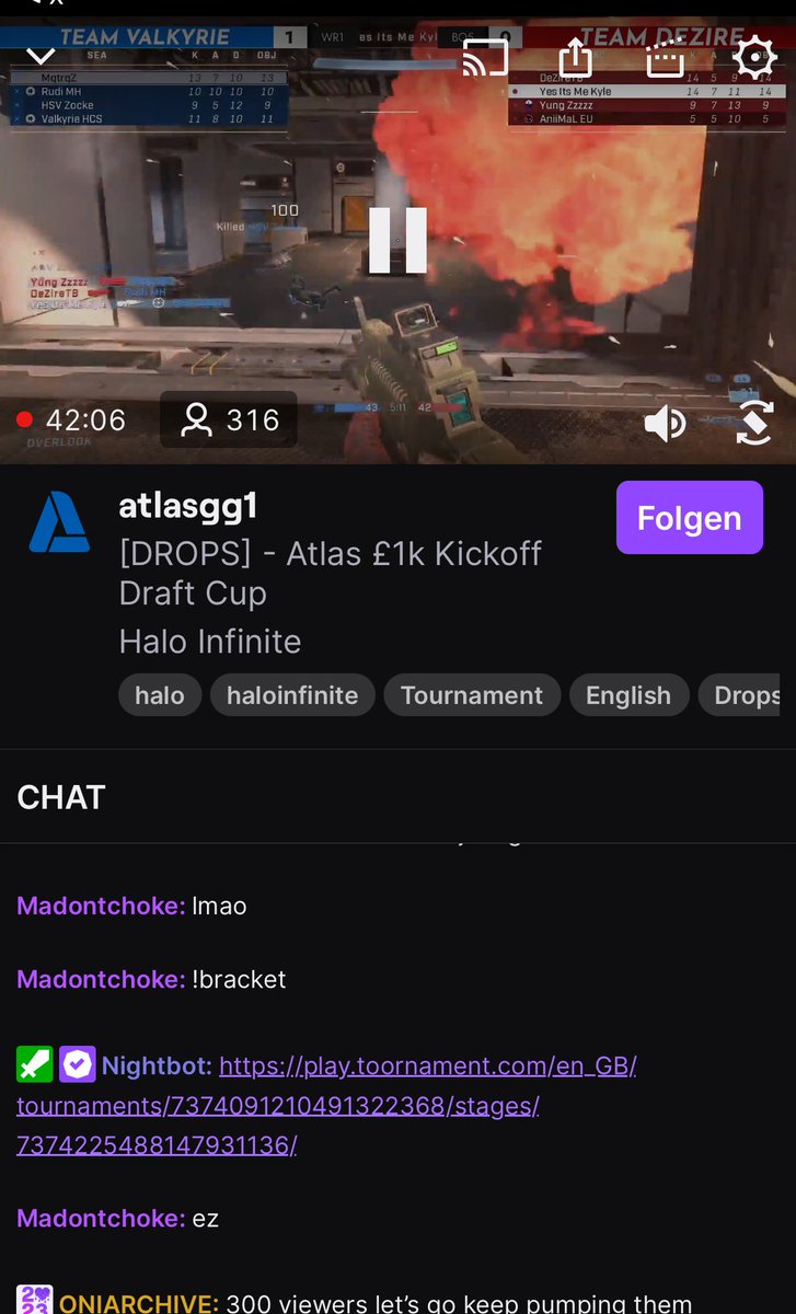 Schaut mal bei in den Stream von @AtlasdotGG und unterstützt unsere Jungs 🙏

<a href="/marlonauftwitch/">CruX M85</a>  und <a href="/HSV_Zocke/">HSV Zocke</a>  sind auf jeden Fall dabei und geben ihr bestes 💪 

Link: 
twitch.tv/atlasgg1