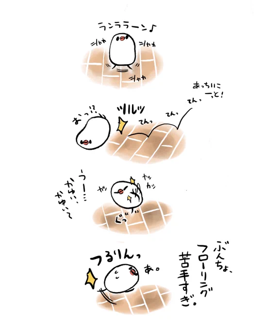 フローリングが苦手なぶんちょ 