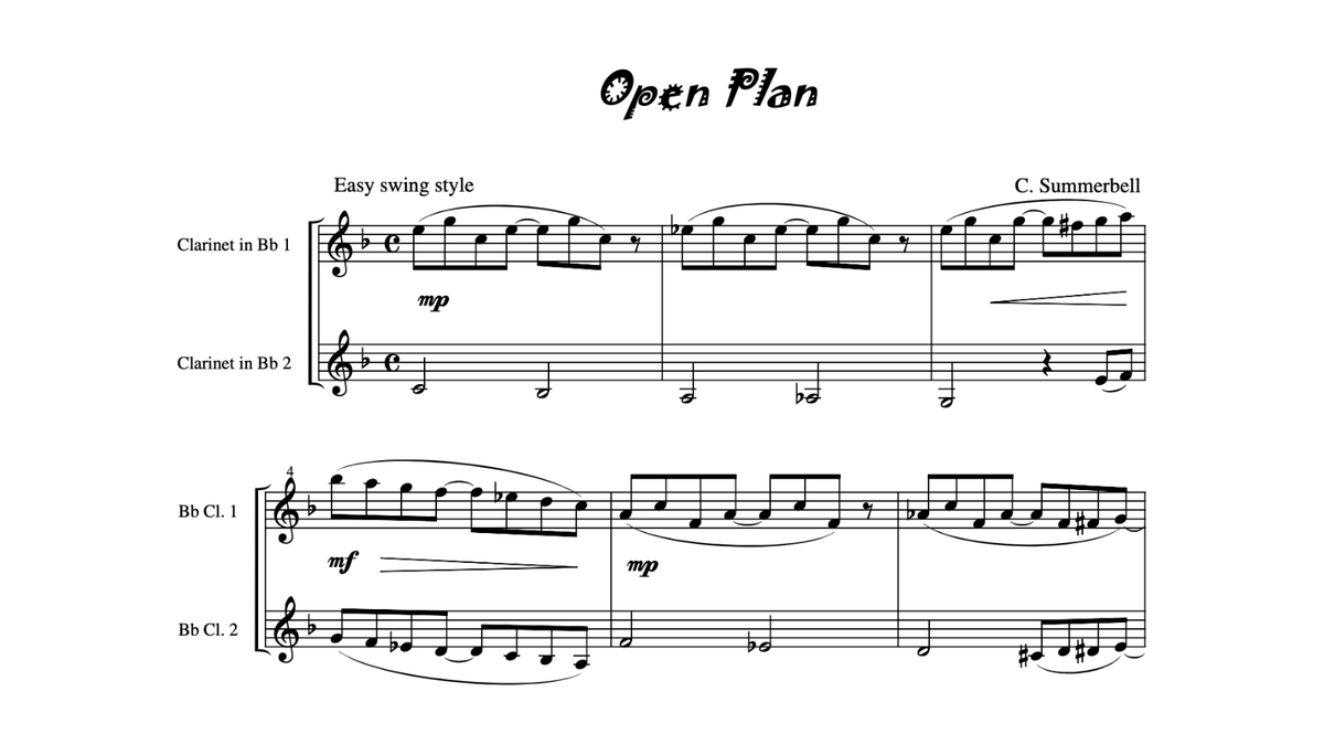 clarisheets's tweet photo. Clarinet Duet 'Open Plan' at https://t.co/ncn3aZEC2N https://t.co/SrIXeVcF2f