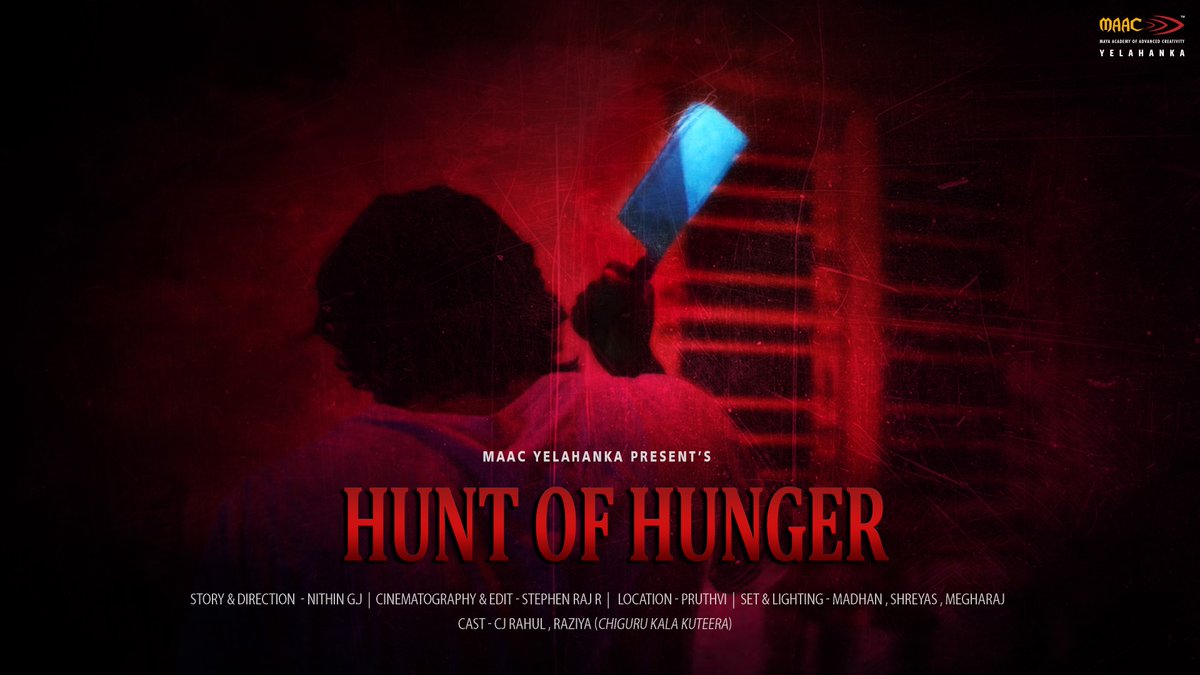 maacyelahanka's tweet photo. Unveiling the First Glimpse of 'Hunt Of Hunger' (DFM - Digital Film Making) - A Submission for the 24FPS Event of @maacindiaofficial by MAAC Yelahanka. #DFM24FPS #CinematicExcellence #Maacyelahanka #maacvfxtrending #MAACAnimation #maacindia #MAACIndiaOfficial #MAACYelahanka https://t.co/5BKRFW2IYb