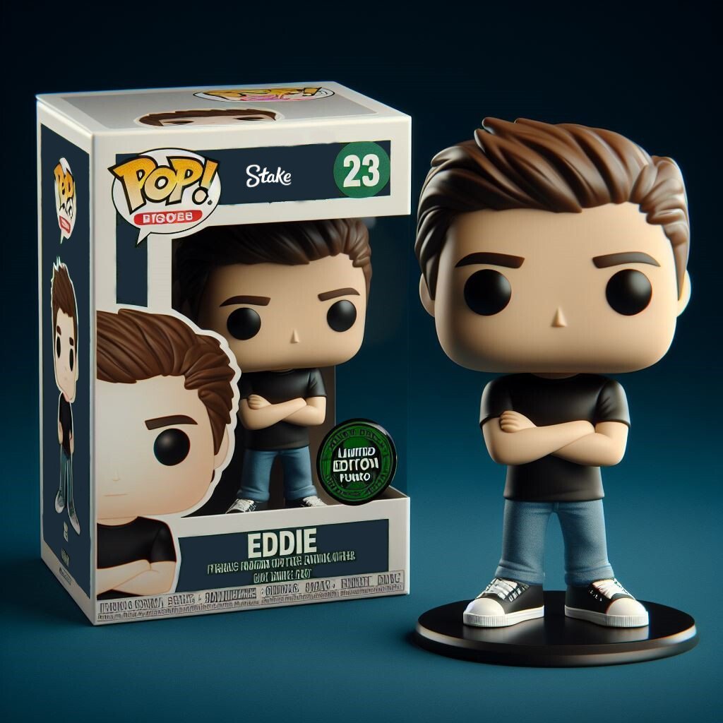Stake's tweet image. Would you purchase a @StakeEddie figure? 👀