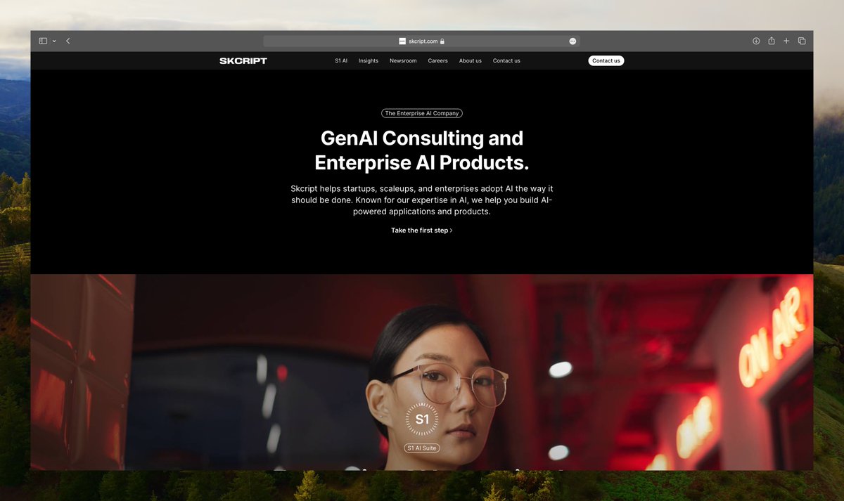 SkcriptHQ's tweet photo. The tailwinds are changing. Enterprise AI products have arrived. Meet the fast-developing, and new Skcript homepage: https://t.co/JzcfJzUh6x

#EnterpriseAI #S1AI #GenAI https://t.co/zdEonc8bsm