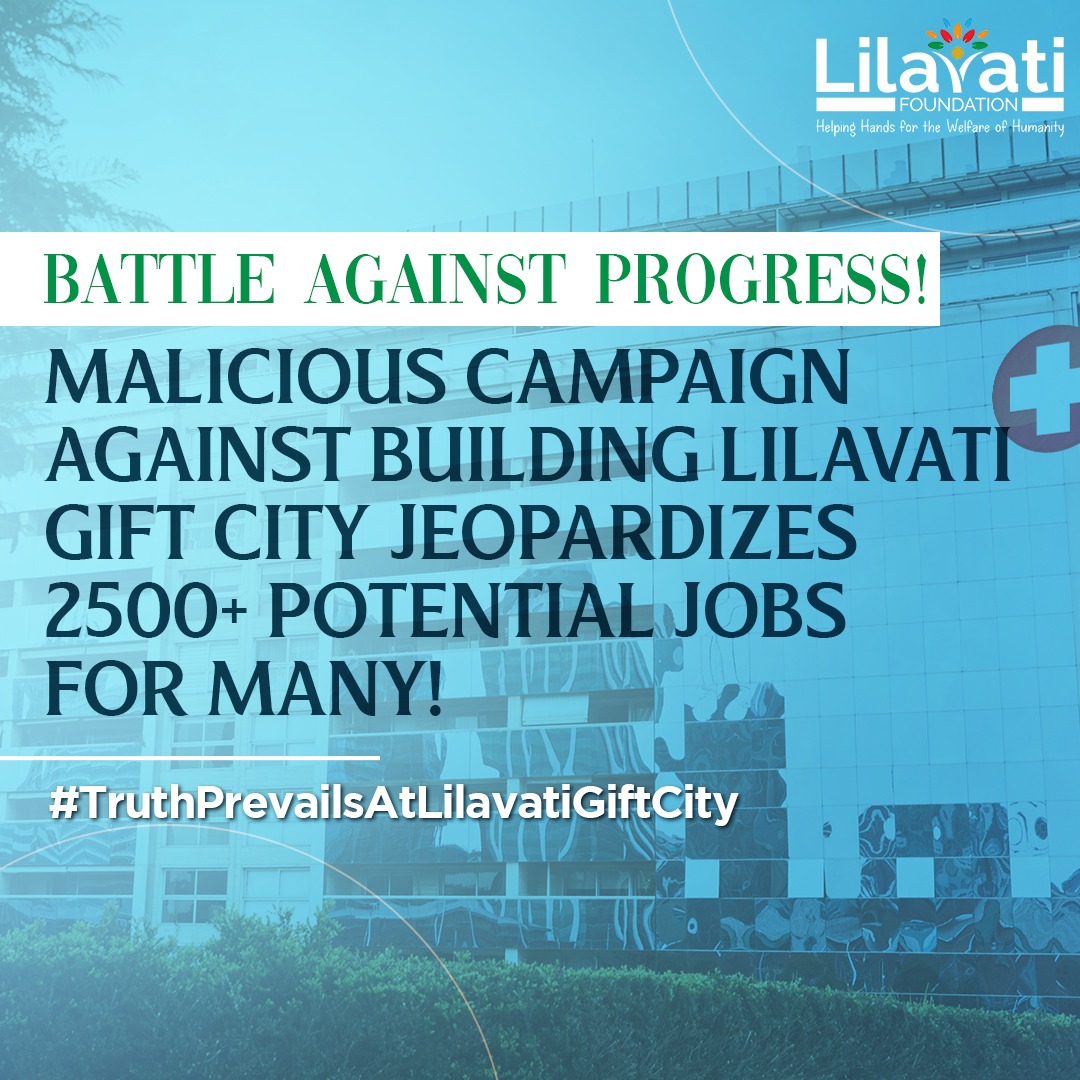 LilavatiGiftCH's tweet photo. A hostile campaign threatens Lilavati Gift City Hospital, putting 2500+ jobs in jeopardy and casting doubt on the city's path towards economic prosperity.
#TruthPrevailsAtLilavatiGiftCity #Giftcity @PMOIndia @IncomeTaxIndia @CMOGuj @dir_ed @HMOIndia https://t.co/NjGz1tgKRr