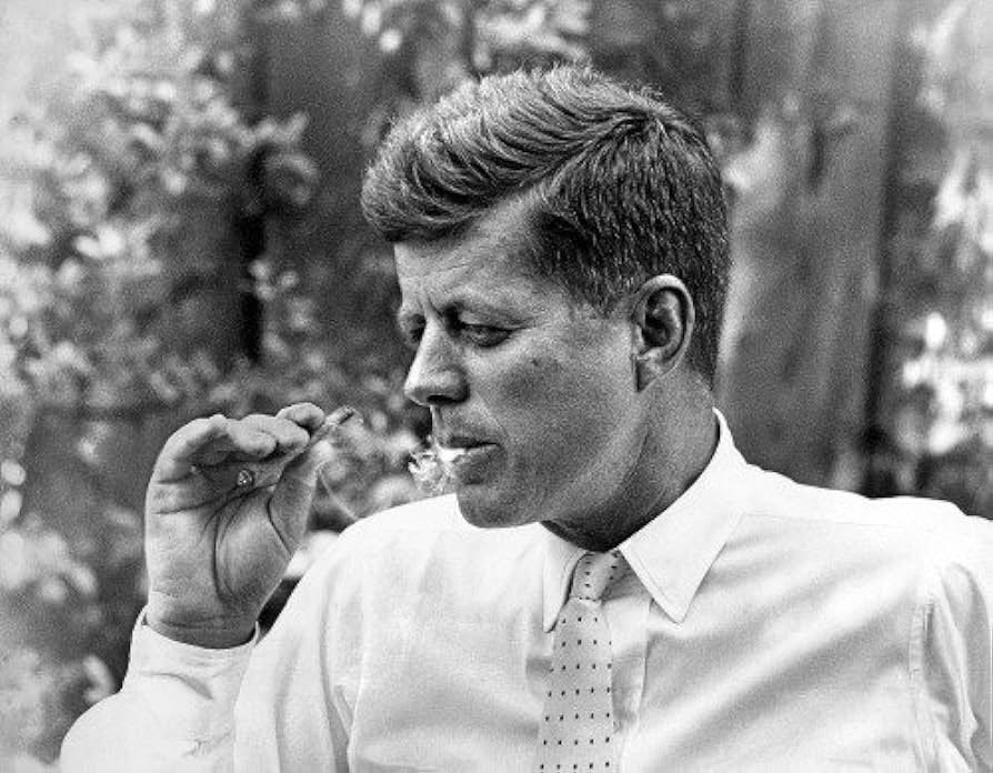 John F. Kennedy smoking. 1960s