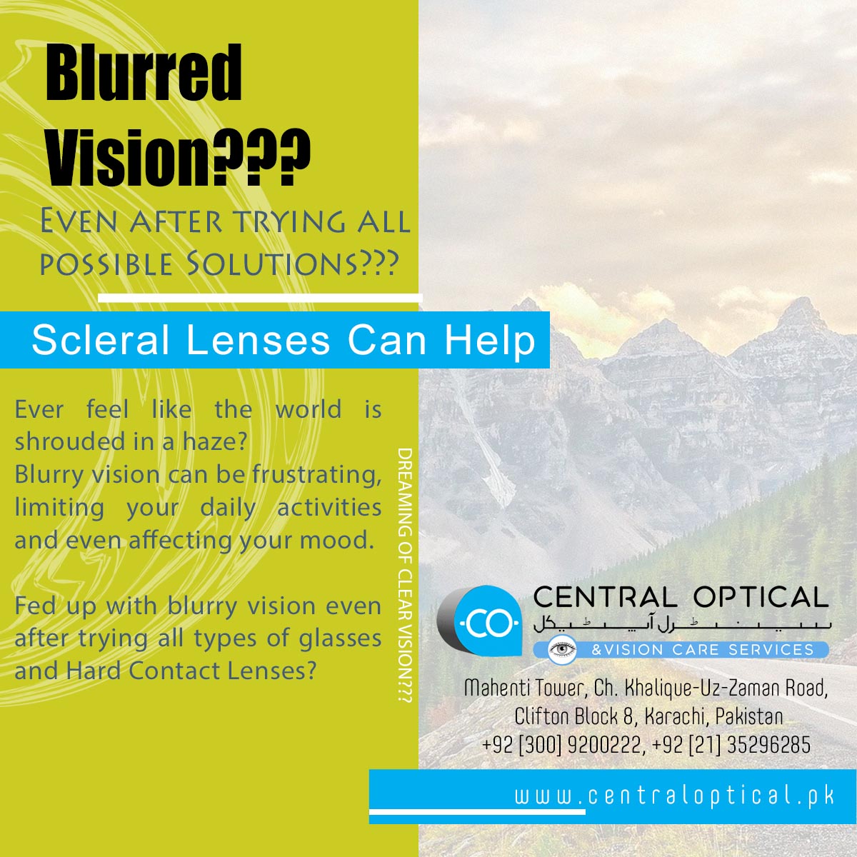 Central_Optic's tweet photo. Did you know #Scleral Lenses are custom-made for your eyes? Learn more about this revolutionary technology and reclaim your vision at Central Optical! #ScleralLensFacts #SeeTheDifference #ScleralLenses https://t.co/GsyaMM1gNx