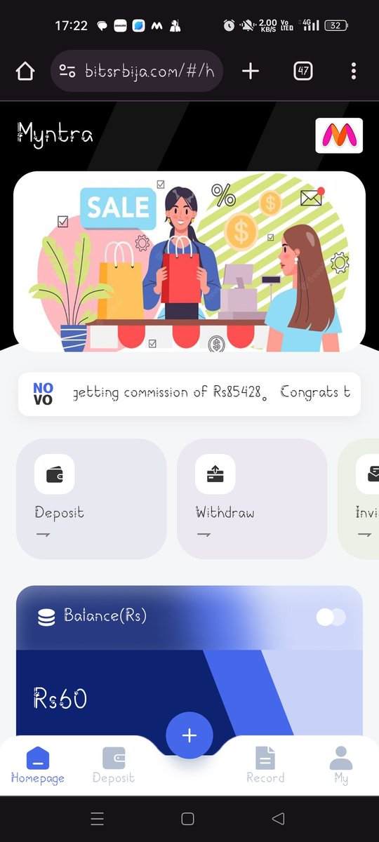 _its_rajesh's tweet photo. Check the following screen shots
@MyntraSupport @myntra  first they asking to invest 100rs and making people's to fall in their scam looting lakhs 
#เบียร์thevoice #Myntra #Dunki #Salaar https://t.co/xgewTBmjqI