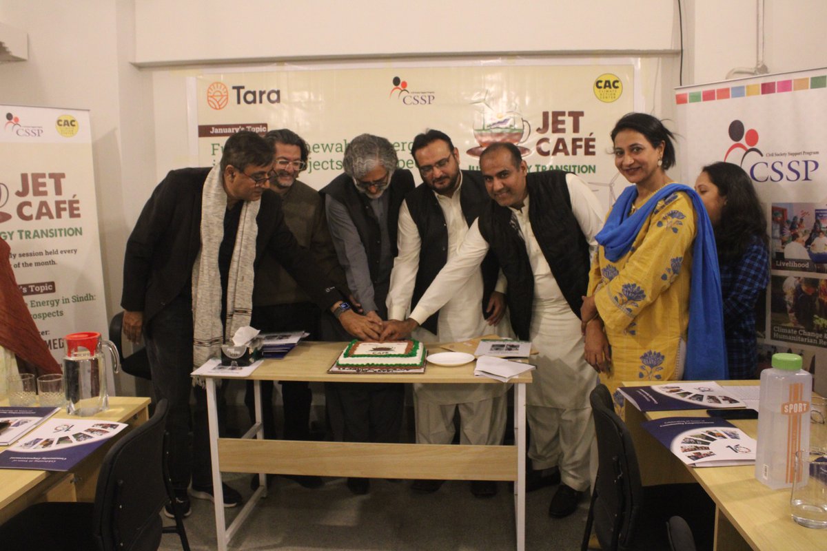 CSSPPakistan_'s tweet photo. Inaugural session of Just Energy Transition (JET) Cafe, an initiative by the Civil Society Support Program (CSSP) under its project "Just Energy Transition Initiative in Sindh was organized at Climate Action Center Karachi โ๏ธโป๏ธ
#JustTransitionNow #RenewableEnergy #cssppakistan https://t.co/aS7Kr5gRdU