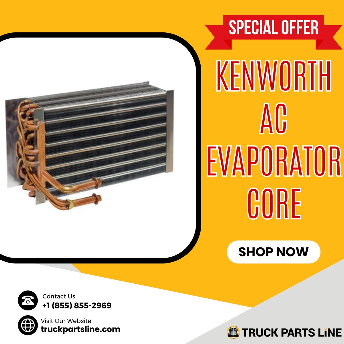 TruckPartsLine's tweet photo. Optimize your AC system with our high-quality evaporator core, designed for C500 and T Series.

Ensure a comfortable cabin in any weather.🌟🚗
Get it now: https://t.co/8wtuiS5g10

#KenworthEvaporatorCore #ACOptimization #NewYearComfort https://t.co/PPsRQRV0rE