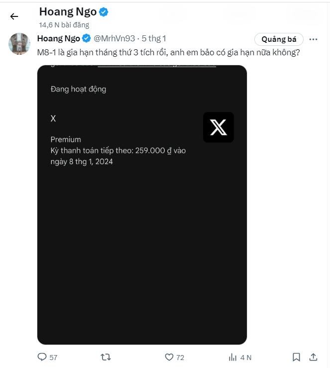 Lần đầu được viral nhưng lại nhận thông báo dừng doanh thu nên Hoàng lại build nick khác nhé!
nick này để giao lưu, ahihi