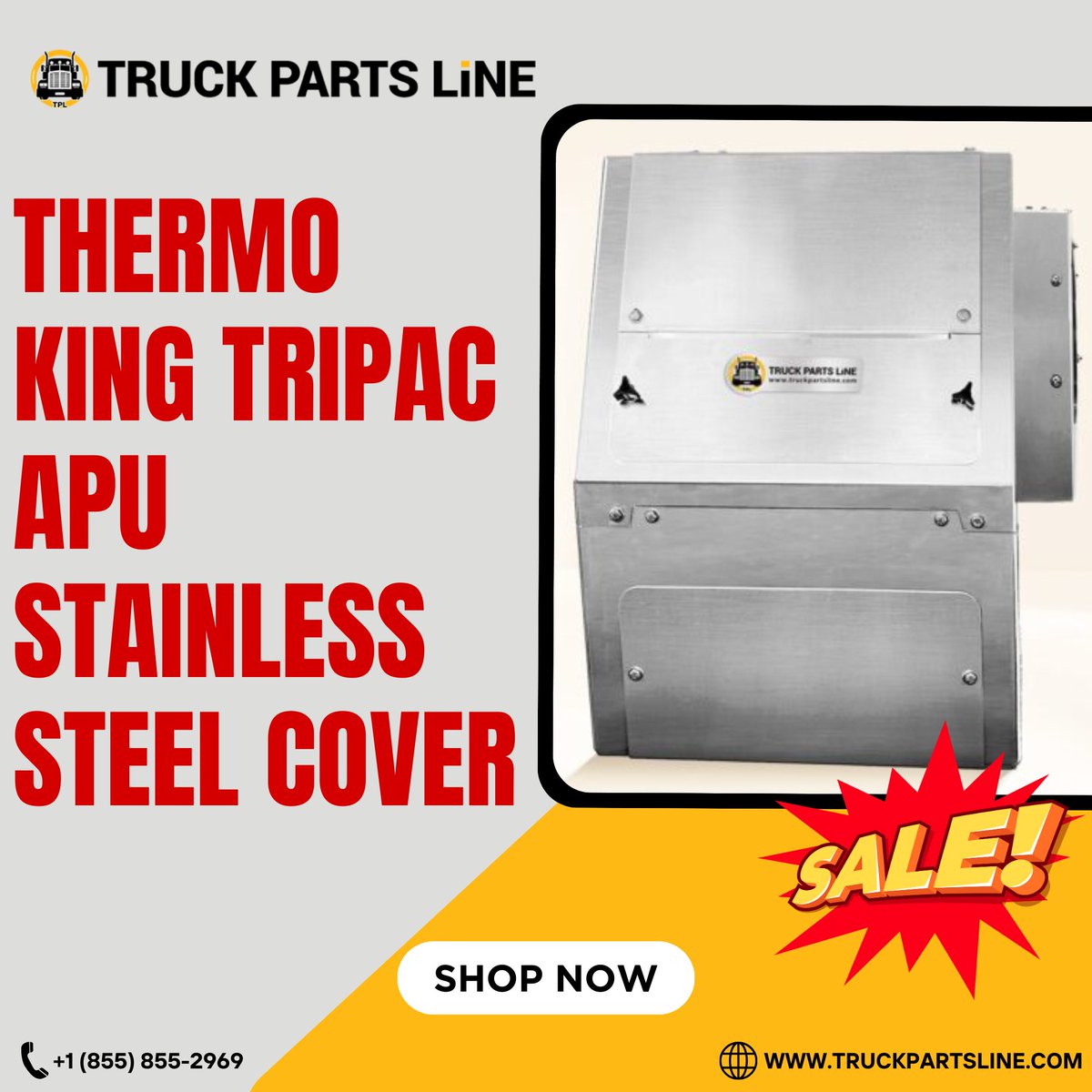 TruckPartsLine's tweet photo. Protect your investment in style!

Our sleek stainless steel cover ensures your APU stays shielded with a touch of sophistication. 🚚🛡️

Shop Now: https://t.co/y4l1qxALpB

#StainlessSteelCover #APUProtection #NewYearStyle https://t.co/lmuXDpbQj1