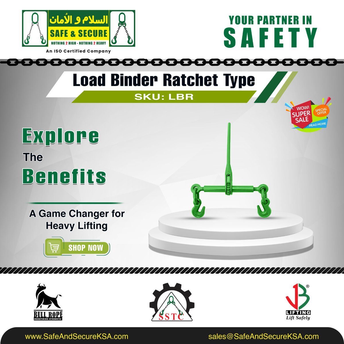 SafeAndSecureSA's tweet image. Secure your loads effortlessly! 📷
Our Ratchet Type Load Binder ensures reliable tensioning.
Ready to upgrade?
📷Shop Now!
hi.switchy.io/KPCT
#LoadBinder #SecureLoads #SSTC #CargoHandling #MaterialHandlingEquipment