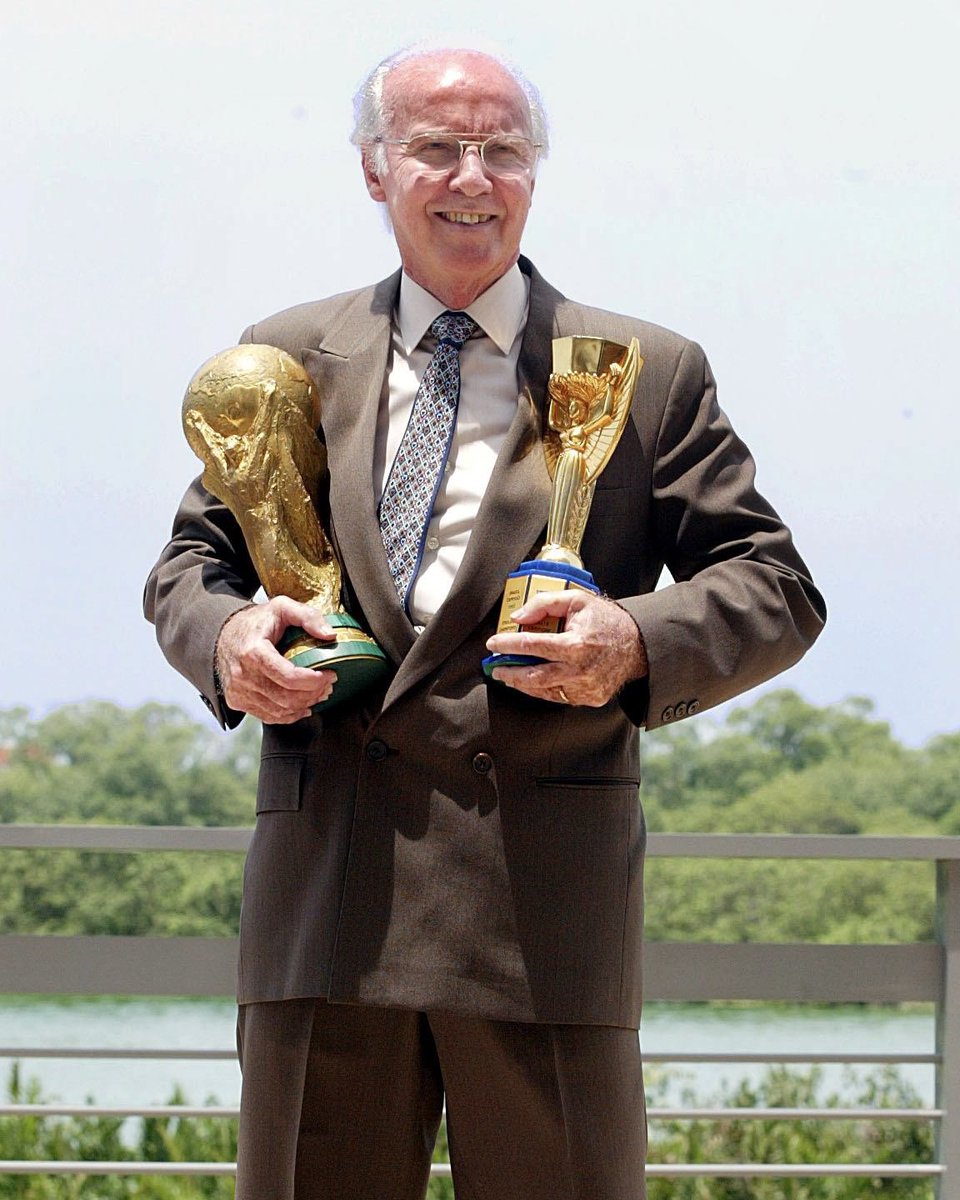 The first person to win the World Cup as both a manager and as a player. 🏆🏆🏆🏆

A #FIFAWorldCup legend in every sense.

Rest in peace, Mário Zagallo. 💛💚