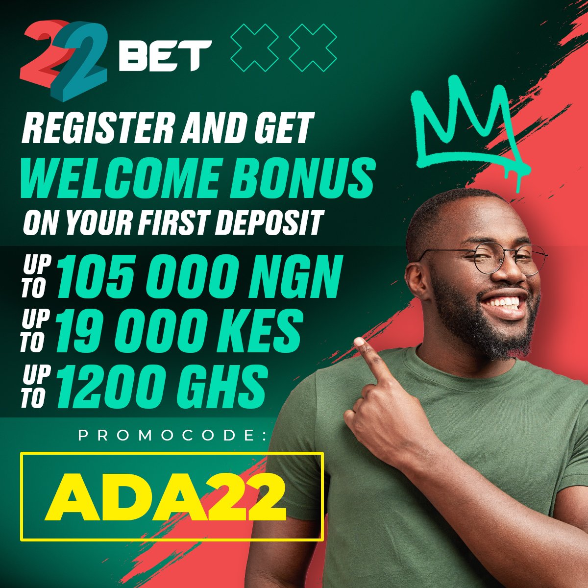 10 Odds on 22bet Code 👉🏾 VGX7H Don't have an account on 22bet? Register here 👉🏾 bit.ly/3svjy3I Promo Code 👉 ADA22