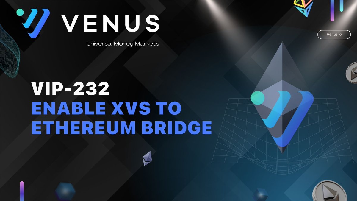 VenusProtocol's tweet photo. $XVS -> ETH Mainnet 😎

👉https://t.co/FQGrhsJn1W

$VAI #DeFi #ETH @ethereum @CurveFinance @LidoFinance https://t.co/O2Xr6GJJHq