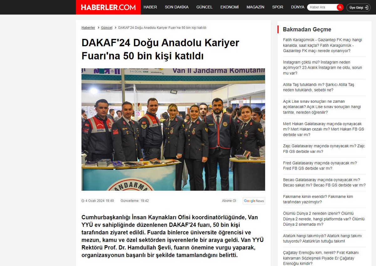 VAN YYÜ (@habervanyyu) on Twitter photo Üniversitemiz ev sahipliğinde başarılı bir şekilde gerçekleştirilen Doğu Anadolu Kariyer Fuarı (DAKAF’24) yerel ve ulusal basında geniş yer aldı.
Haberin detayı linkte 👉 haberler.com/guncel/van-da-…
<a href="/hsevli/">Hamdullah Şevli</a> <a href="/AtaySalim/">Salim Atay, Doç.Dr</a> <a href="/tccbiko/">T.C. Cumhurbaşkanlığı İnsan Kaynakları Ofisi</a> @Dakaf24 <a href="/tcbestepe/">T.C. Cumhurbaşkanlığı</a> <a href="/yetenekheryerde/">Yetenek Her Yerde</a> #VanYYÜ Üniversitemiz ev sahipliğinde başarılı bir şekilde gerçekleştirilen Doğu Anadolu Kariyer Fuarı (DAKAF’24) yerel ve ulusal basında geniş yer aldı.
Haberin detayı linkte 👉 haberler.com/guncel/van-da-…
<a href="/hsevli/">Hamdullah Şevli</a> <a href="/AtaySalim/">Salim Atay, Doç.Dr</a> <a href="/tccbiko/">T.C. Cumhurbaşkanlığı İnsan Kaynakları Ofisi</a> @Dakaf24 <a href="/tcbestepe/">T.C. Cumhurbaşkanlığı</a> <a href="/yetenekheryerde/">Yetenek Her Yerde</a> #VanYYÜ