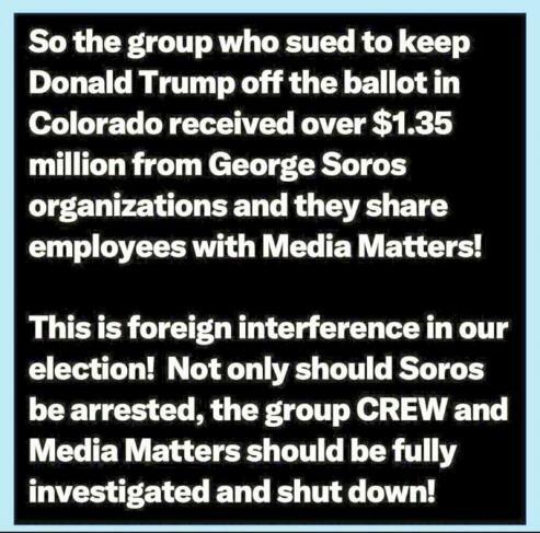 #coloradosupremecourt #GeorgeSoros  #MediaMatters  #FJBiden   #DemocratsCheat  #DemocratsAreDestroyingAmerica #DemocratsAreEvil