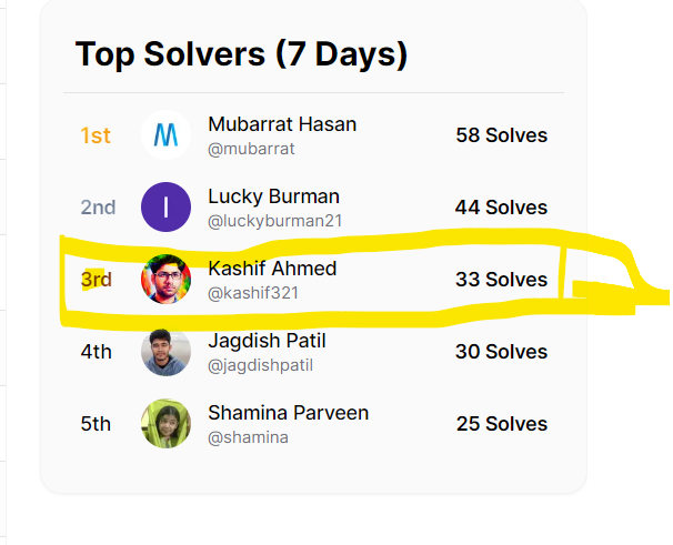 kashif_codes's tweet image. Solved 33 Easy + Medium Problems on Codedamn in 2 days. From some random 9000 rank to 8th rank.
#Codedamn #Javascript #Coding #InterviewQuestion
#DSA #HTML  #webdevelopment