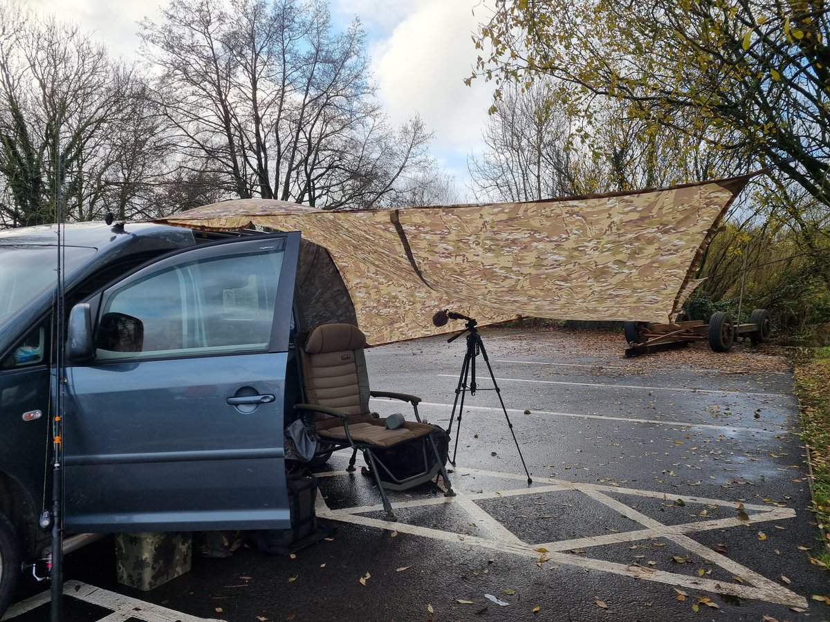 Good old Tarp Shelter anything to get out of the drizzle.