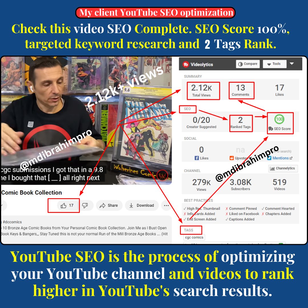 ibrahimbdpro's tweet photo. I will do YouTube video SEO Optimization and channel growth!

YouTube SEO is the process of optimizing your YouTube channel and videos to rank higher in YouTube's search results.

This can help you attract more views, subscribers, and engagement to your channel.
#youtuber https://t.co/ITR2yywU71
