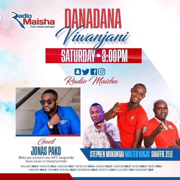 Danadana Viwanjani, Live Ndani ya Radio Maisha, Karibu tusemezane tuzungumze matukio viwanjani.. Unaskiza ukiwa wapii.